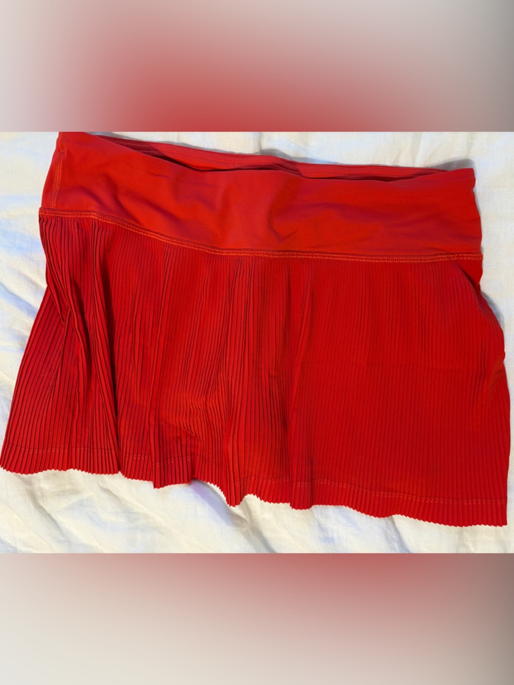 lululemon Red Pleated Skirt